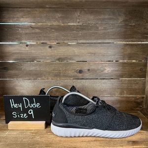 Mens Hey Dude Renova Black Athletic Casual Stretch Oil Shoes‎ Sneakers Size 9 M